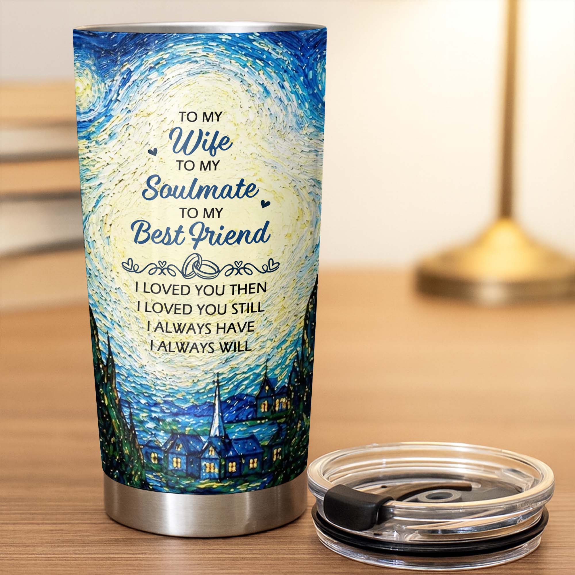Personalized Stainless Steel Tumbler Custom Name Gift for Wife