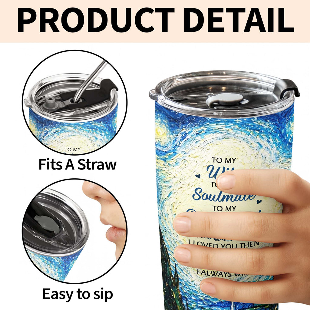 Personalized Stainless Steel Tumbler Custom Name Gift for Wife