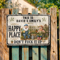 Personalized Metal Sign Custom Couple Gift for Garden Home