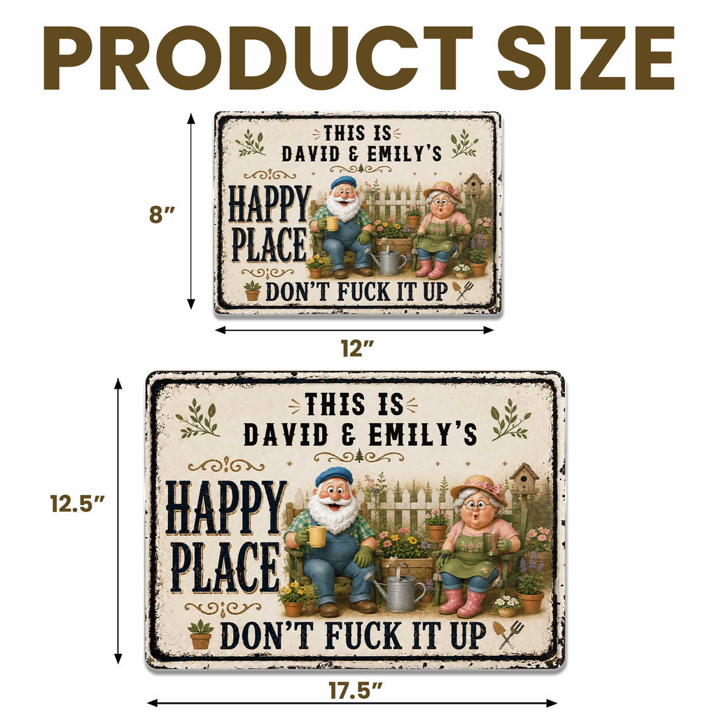 Personalized Metal Sign Custom Couple Gift for Garden Home