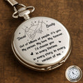 Personalized Silver Plated Pocket Watch Unique Couple Gift