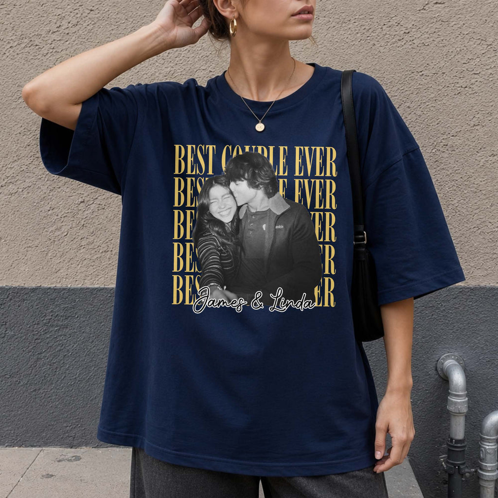 Personalized Couple Photo Upload Shirt Custom Names Gift Shirt GradoCreations