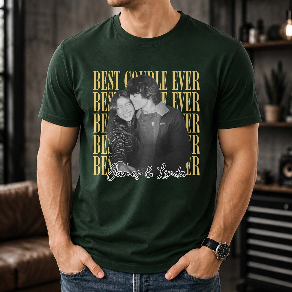 Personalized Couple Photo Upload Shirt Custom Names Gift Shirt GradoCreations