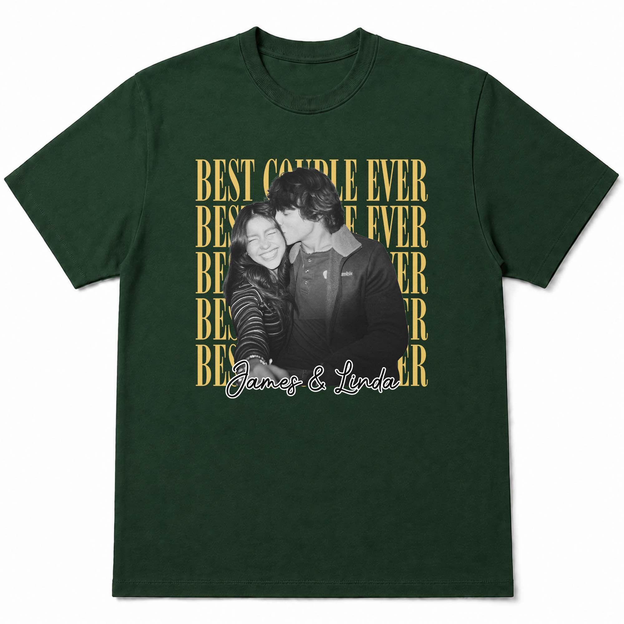 Personalized Couple Photo Upload Shirt Custom Names Gift Shirt GradoCreations
