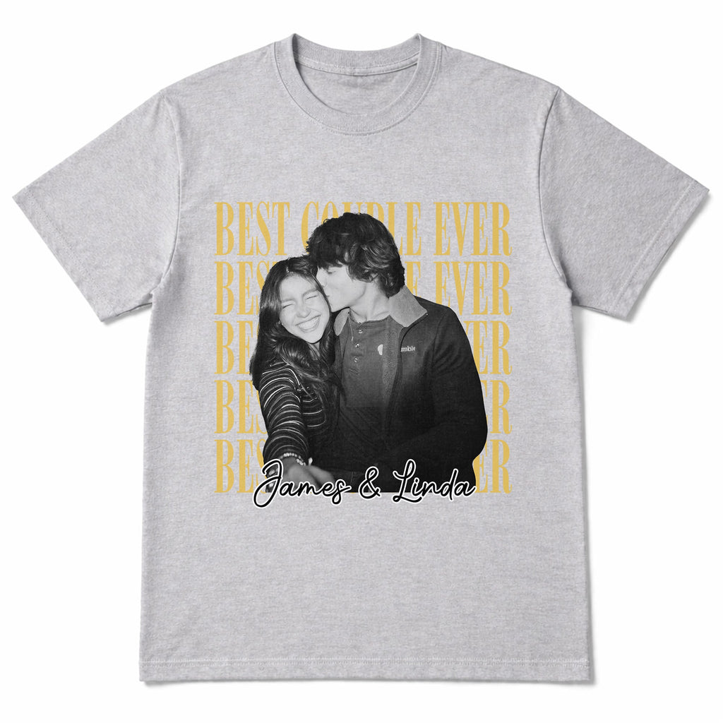 Personalized Couple Photo T-shirt & Hoodie Custom Name Gift Shirt GradoCreations