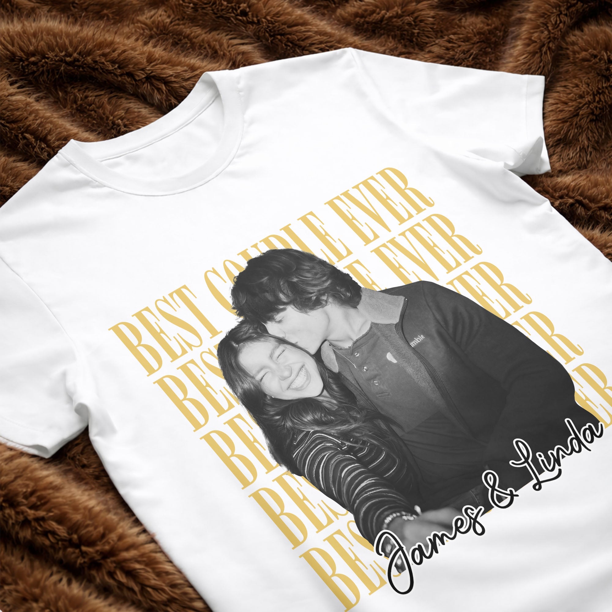 Personalized Couple Photo T-shirt & Hoodie Custom Name Gift Shirt GradoCreations