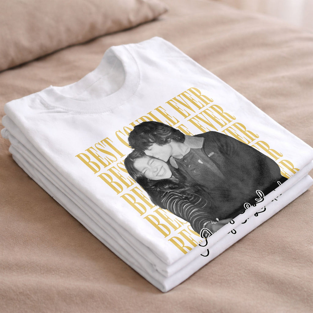 Personalized Couple Photo T-shirt & Hoodie Custom Name Gift Shirt GradoCreations
