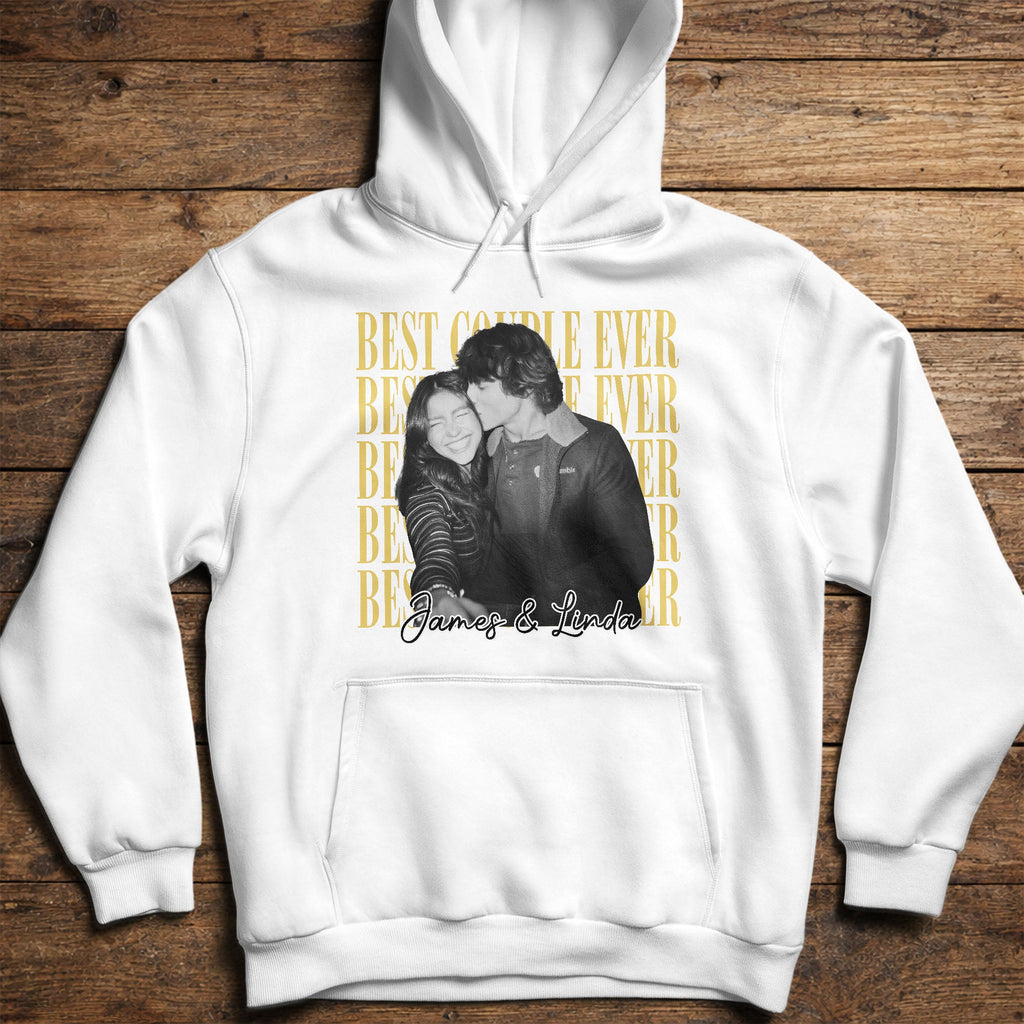 Personalized Couple Photo T-shirt & Hoodie Custom Name Gift Shirt GradoCreations