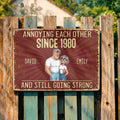 Personalized Metal Sign Custom Couple Art for Anniversary Gift