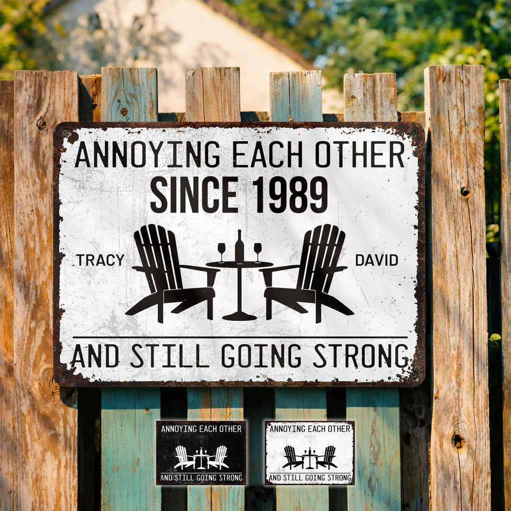 Personalized Metal Sign Custom Name Gift for Couples