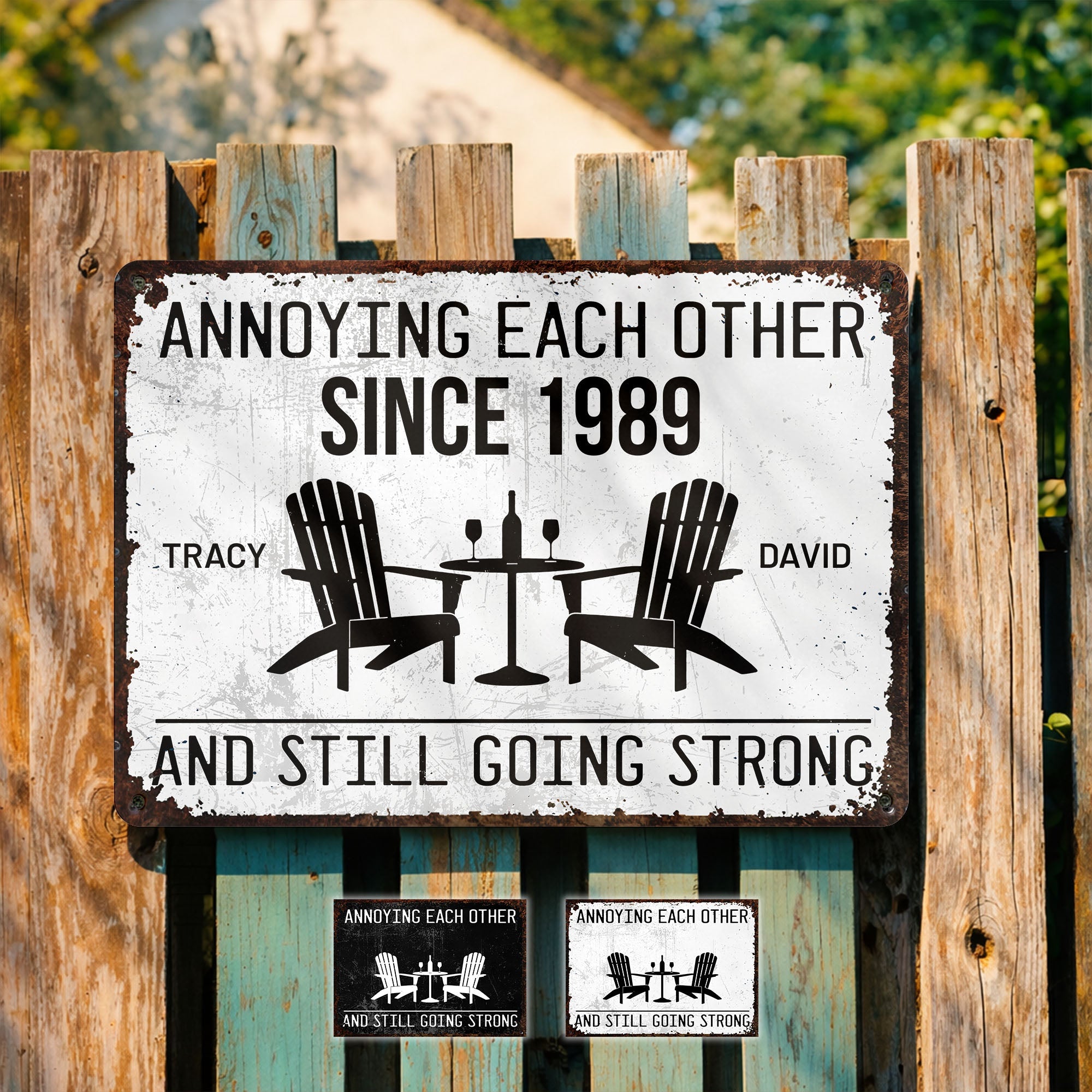 Personalized Metal Sign Custom Name Gift for Couples