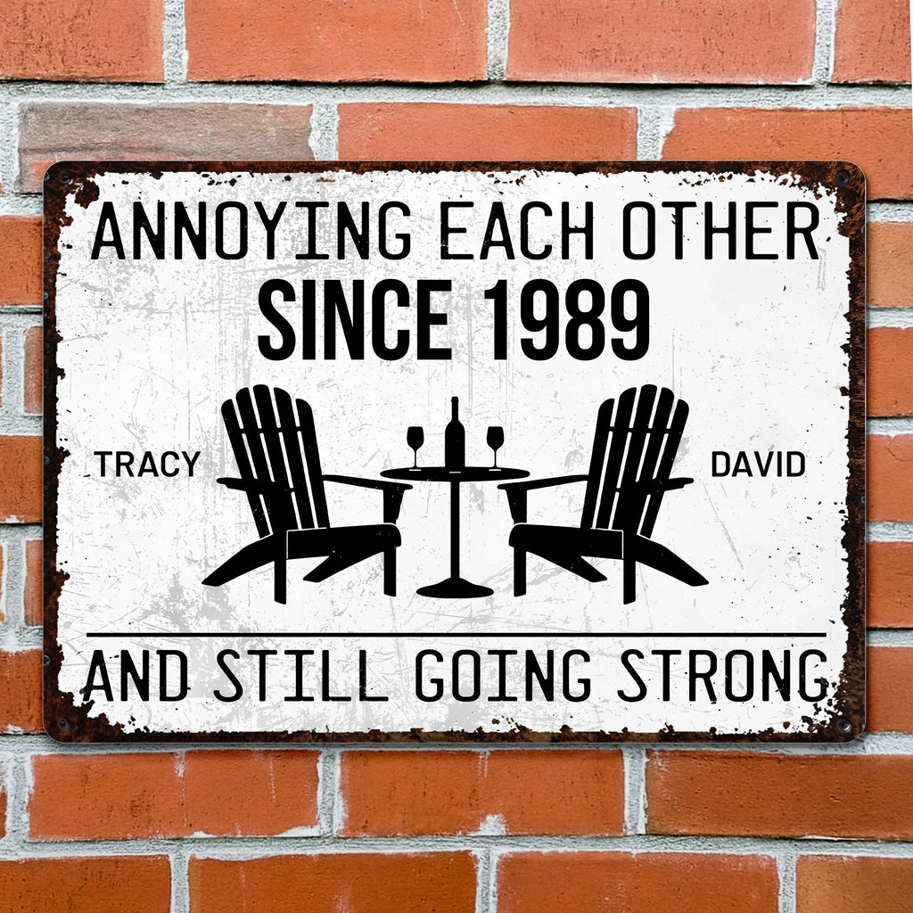 Personalized Metal Sign Custom Name Gift for Couples