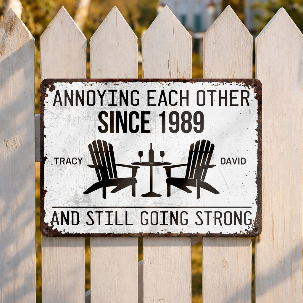 Personalized Metal Sign Custom Name Gift for Couples