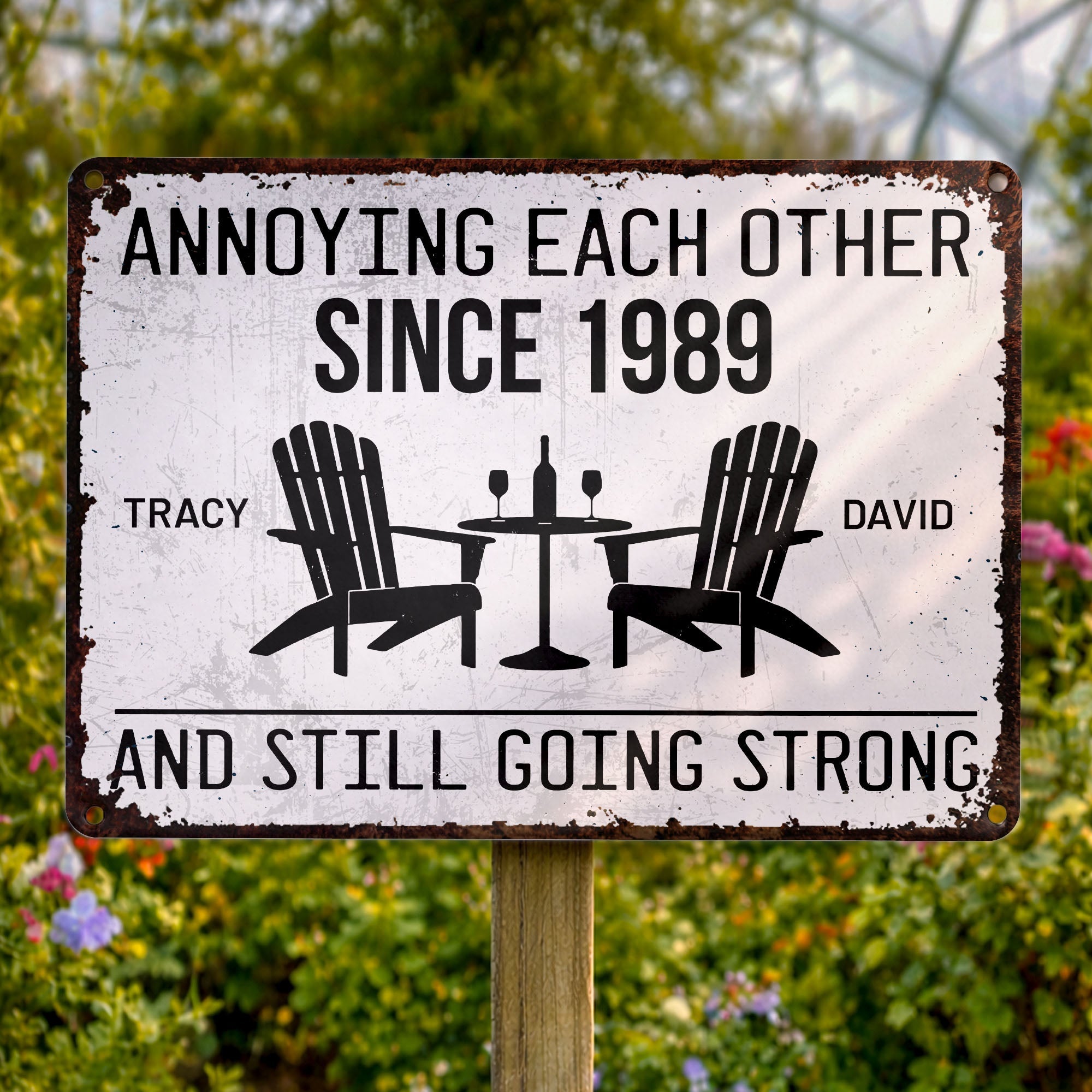 Personalized Metal Sign Custom Name Gift for Couples