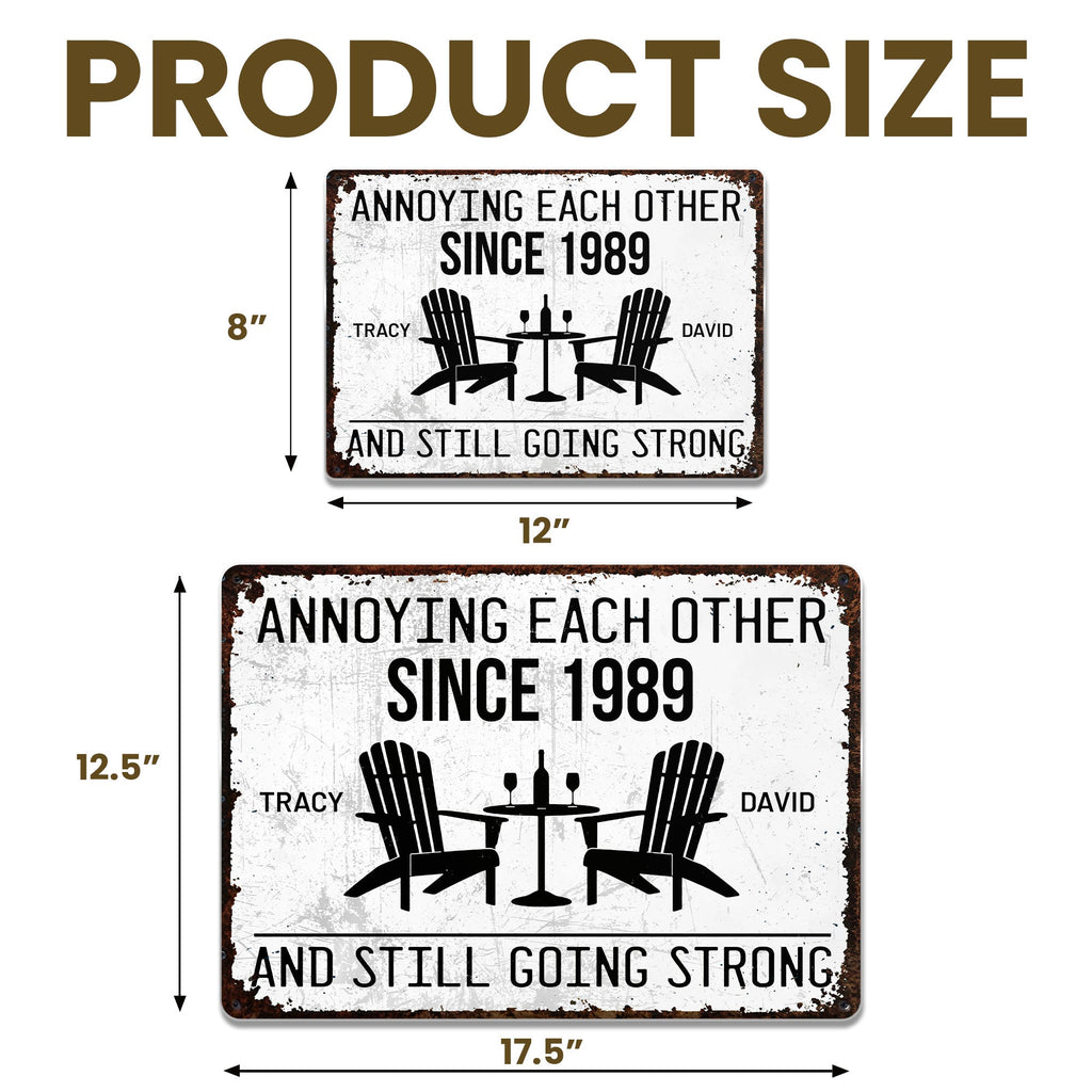 Personalized Metal Sign Custom Name Gift for Couples