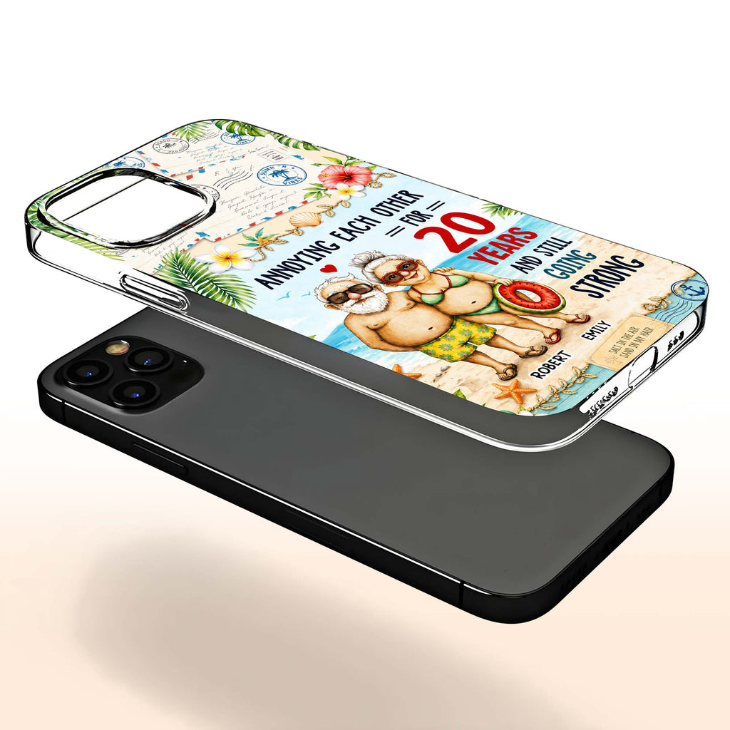 Personalized Clear Phone Case Custom Name Gift for Couple