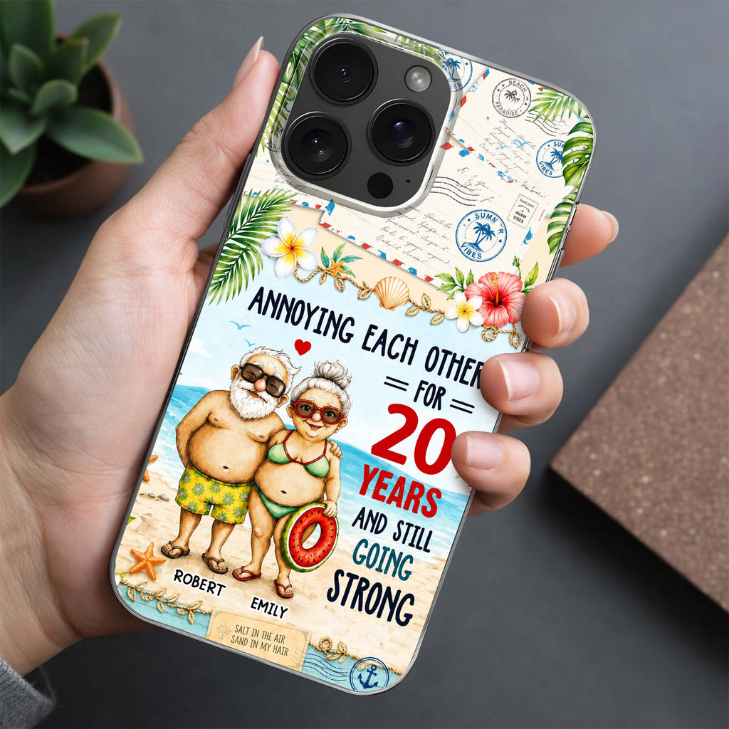 Personalized Clear Phone Case Custom Name Gift for Couple