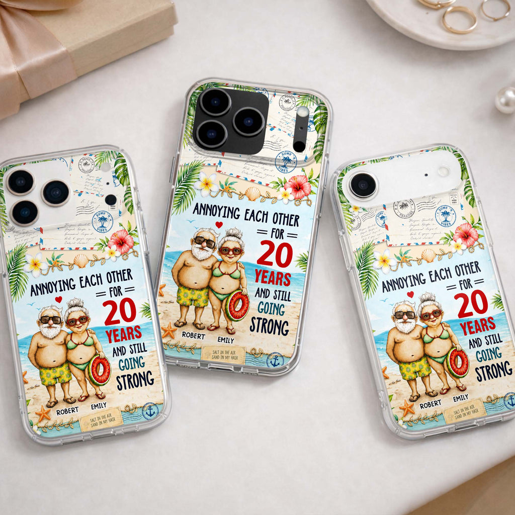 Personalized Clear Phone Case Custom Name Gift for Couple