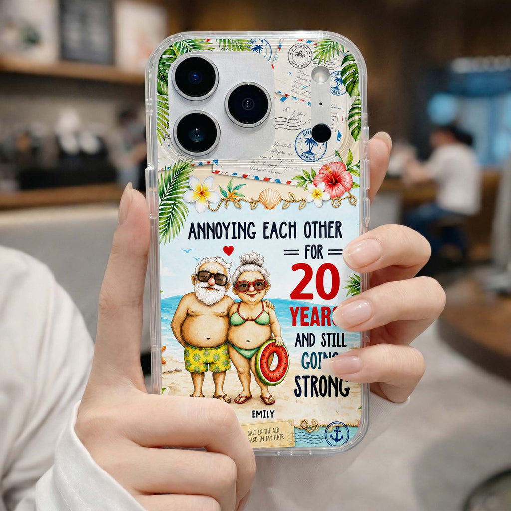 Personalized Clear Phone Case Custom Name Gift for Couple