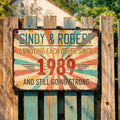 Personalized Metal Sign Custom Name Gift for Couples Anniversary