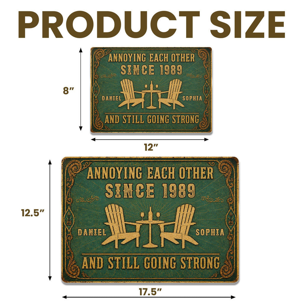 Personalized Metal Sign Custom Name Couple Gift for Home