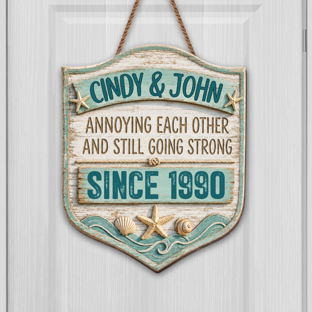 Personalized 3D Wood Sign Custom Couple Name Gift for Anniversary