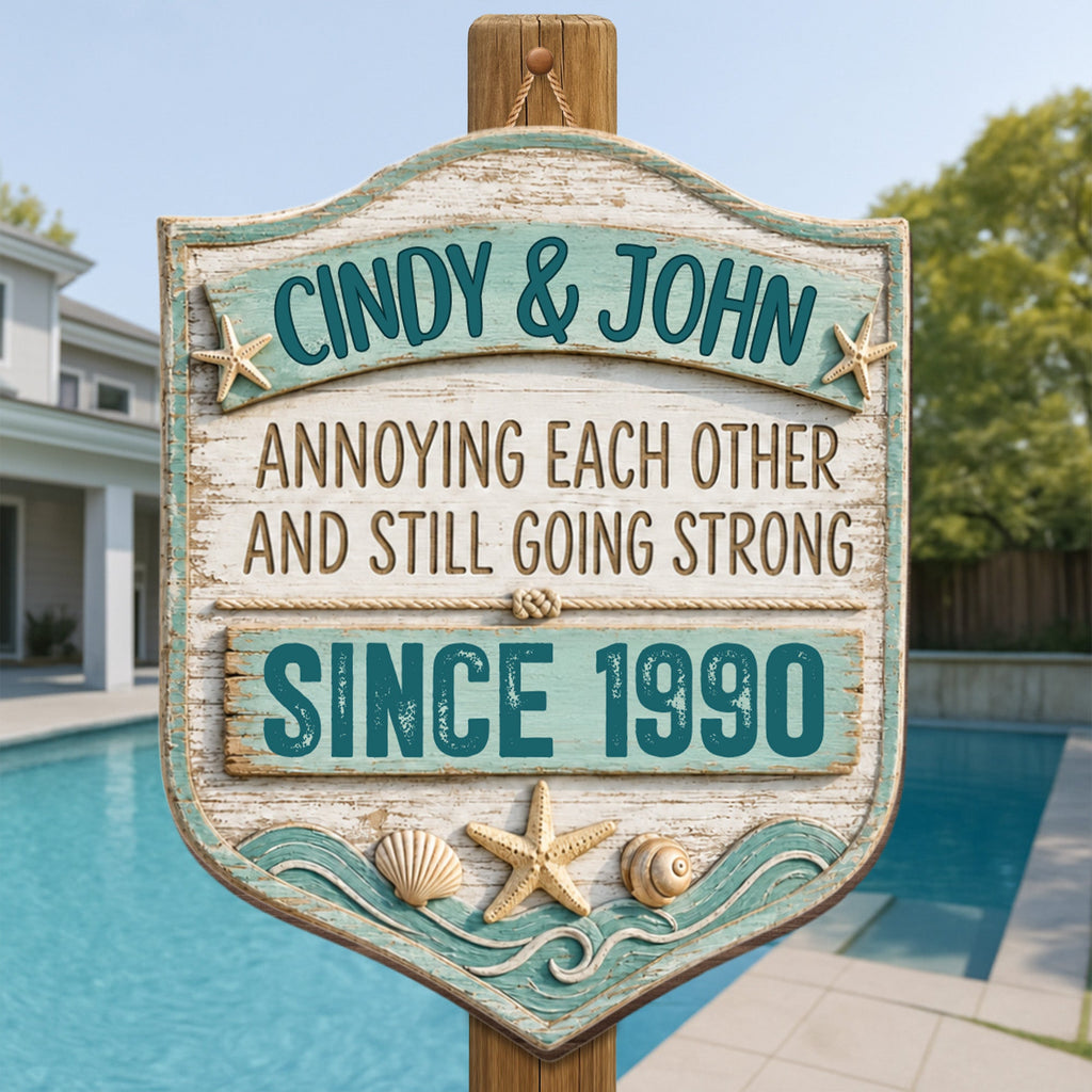 Personalized 3D Wood Sign Custom Couple Name Gift for Anniversary