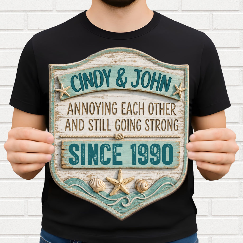 Personalized 3D Wood Sign Custom Couple Name Gift for Anniversary