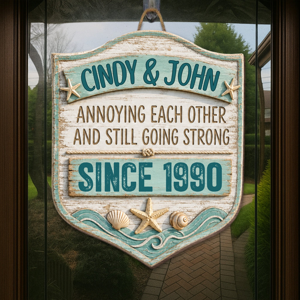 Personalized 3D Wood Sign Custom Couple Name Gift for Anniversary