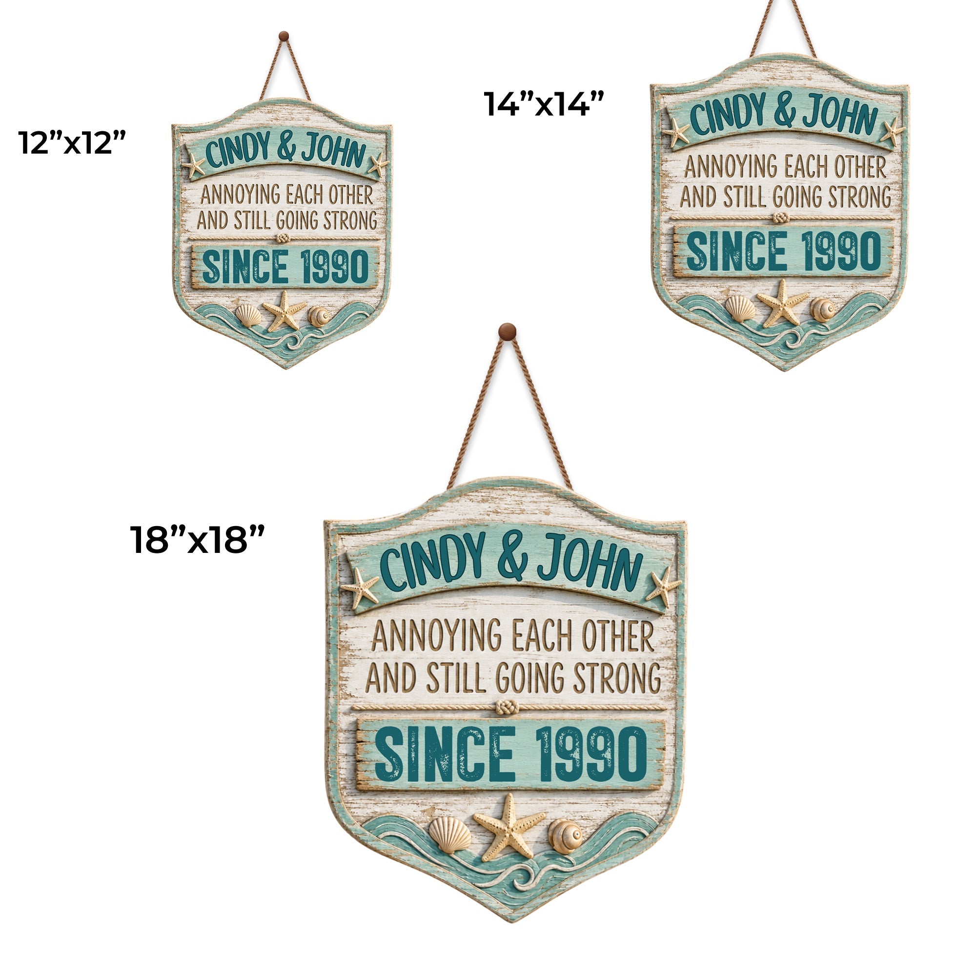 Personalized 3D Wood Sign Custom Couple Name Gift for Anniversary