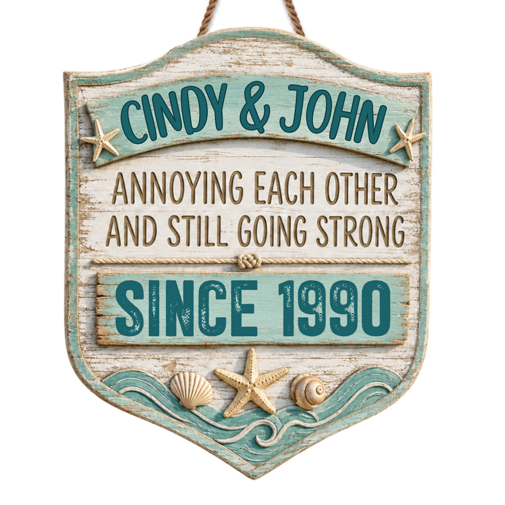 Personalized 3D Wood Sign Custom Couple Name Gift for Anniversary