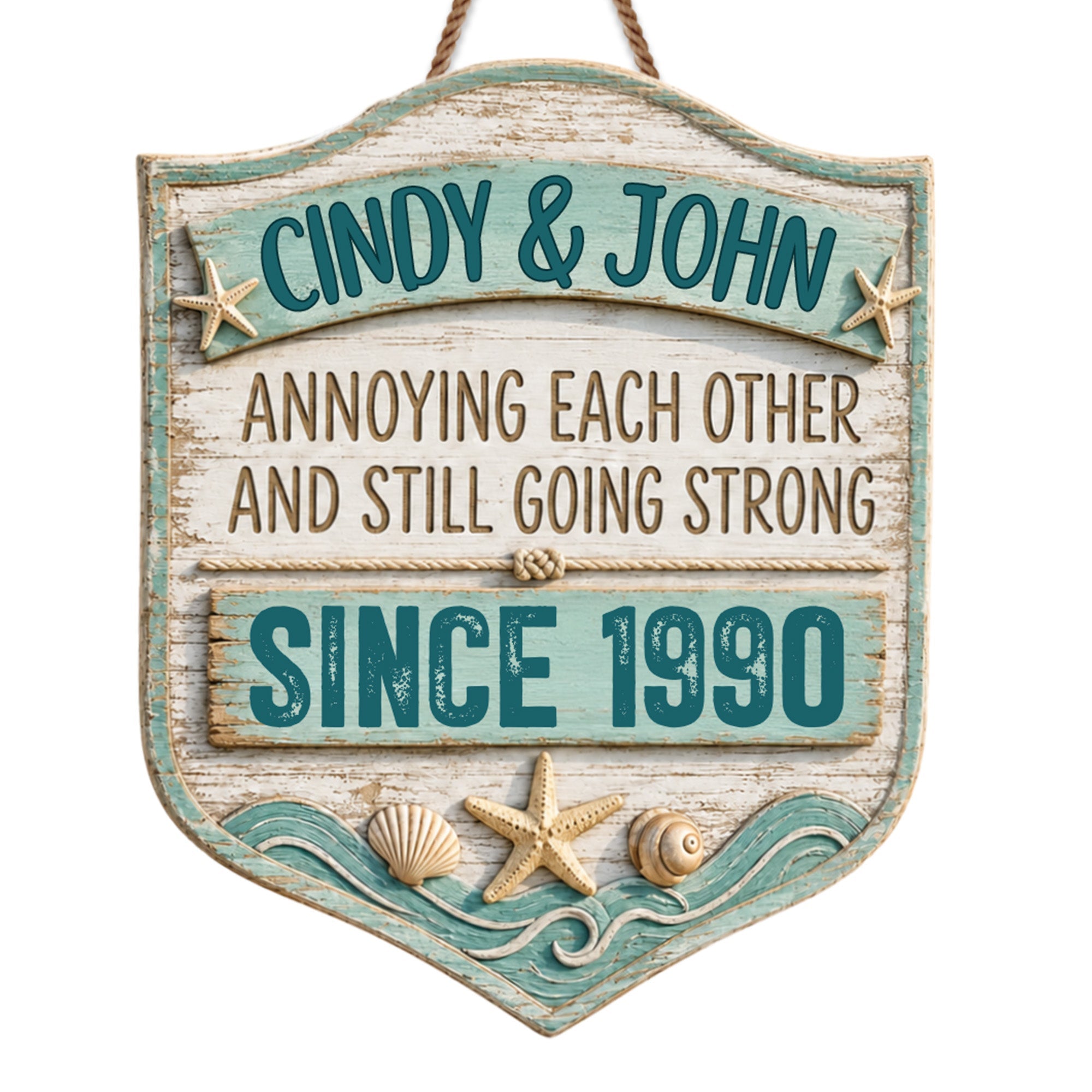 Personalized 3D Wood Sign Custom Couple Name Gift for Anniversary