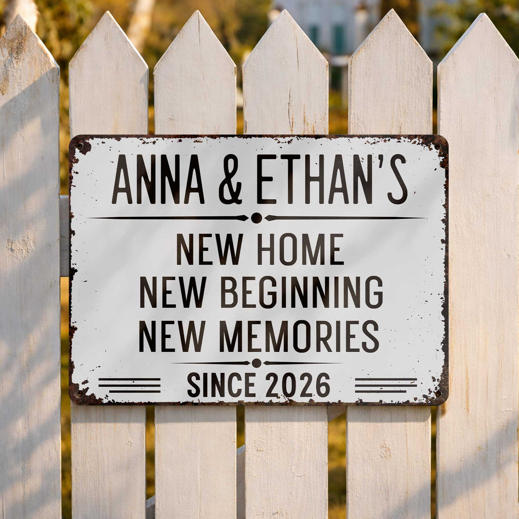 Personalized Metal Sign Custom Name Wall Decor Home Gift Metal Sign GradoCreations
