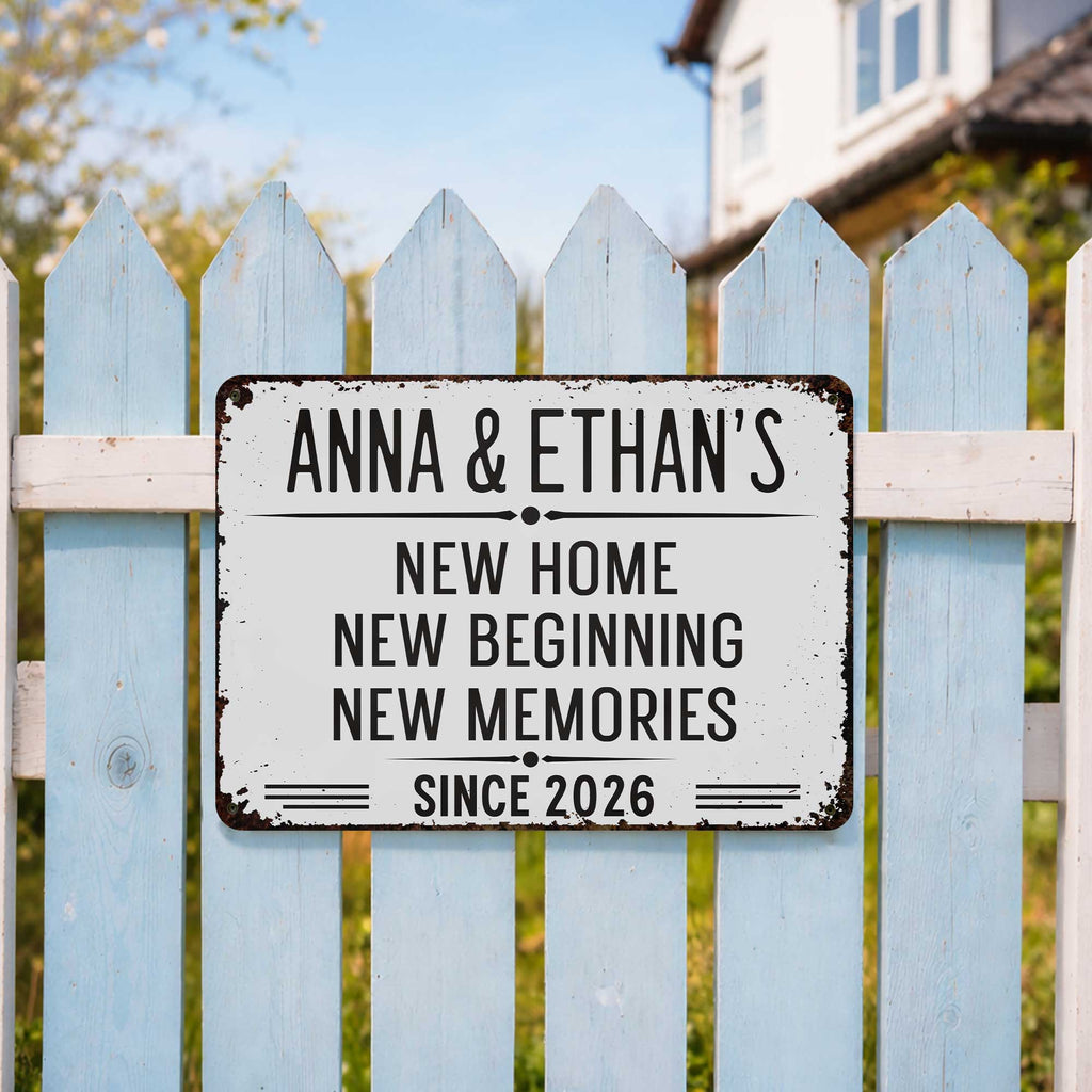 Personalized Metal Sign Custom Name Wall Decor Home Gift Metal Sign GradoCreations