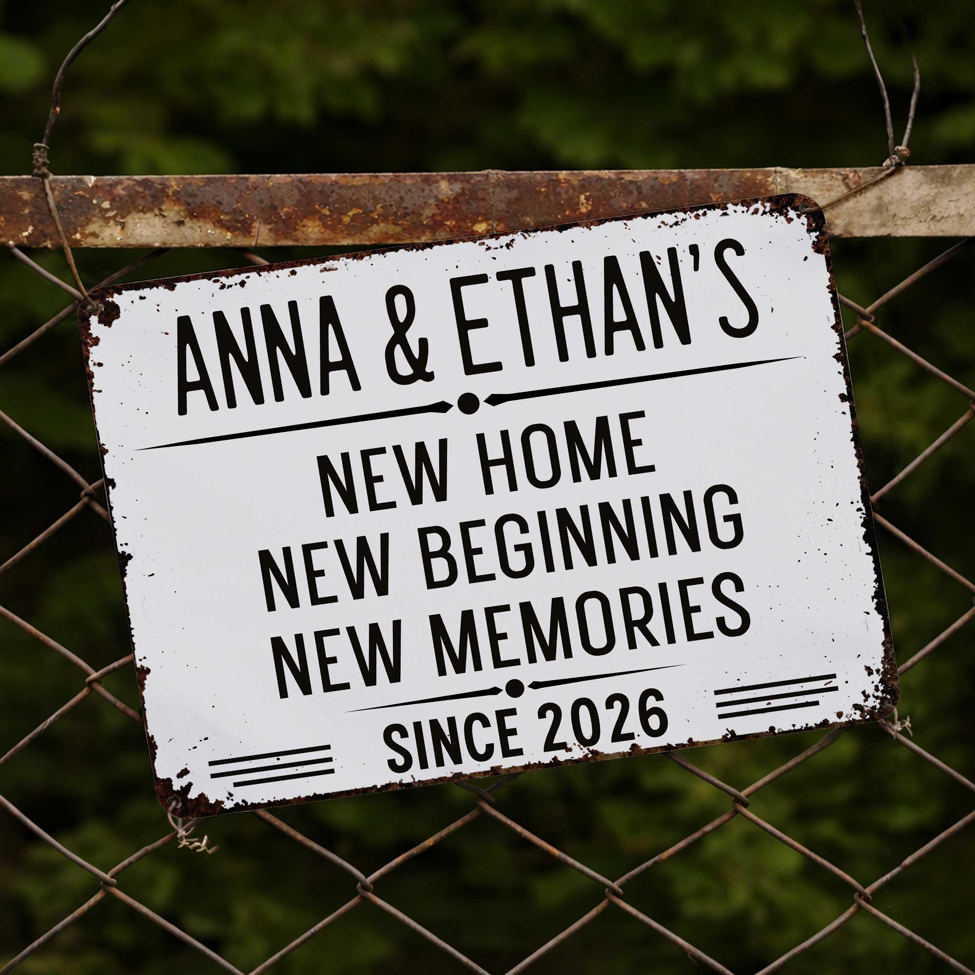 Personalized Metal Sign Custom Name Wall Decor Home Gift Metal Sign GradoCreations