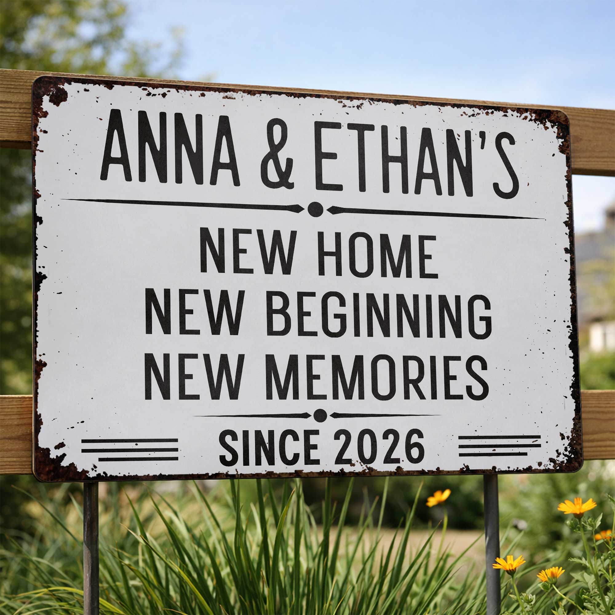 Personalized Metal Sign Custom Name Wall Decor Home Gift Metal Sign GradoCreations