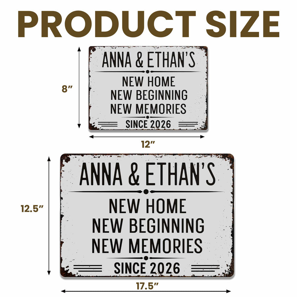 Personalized Metal Sign Custom Name Wall Decor Home Gift Metal Sign GradoCreations