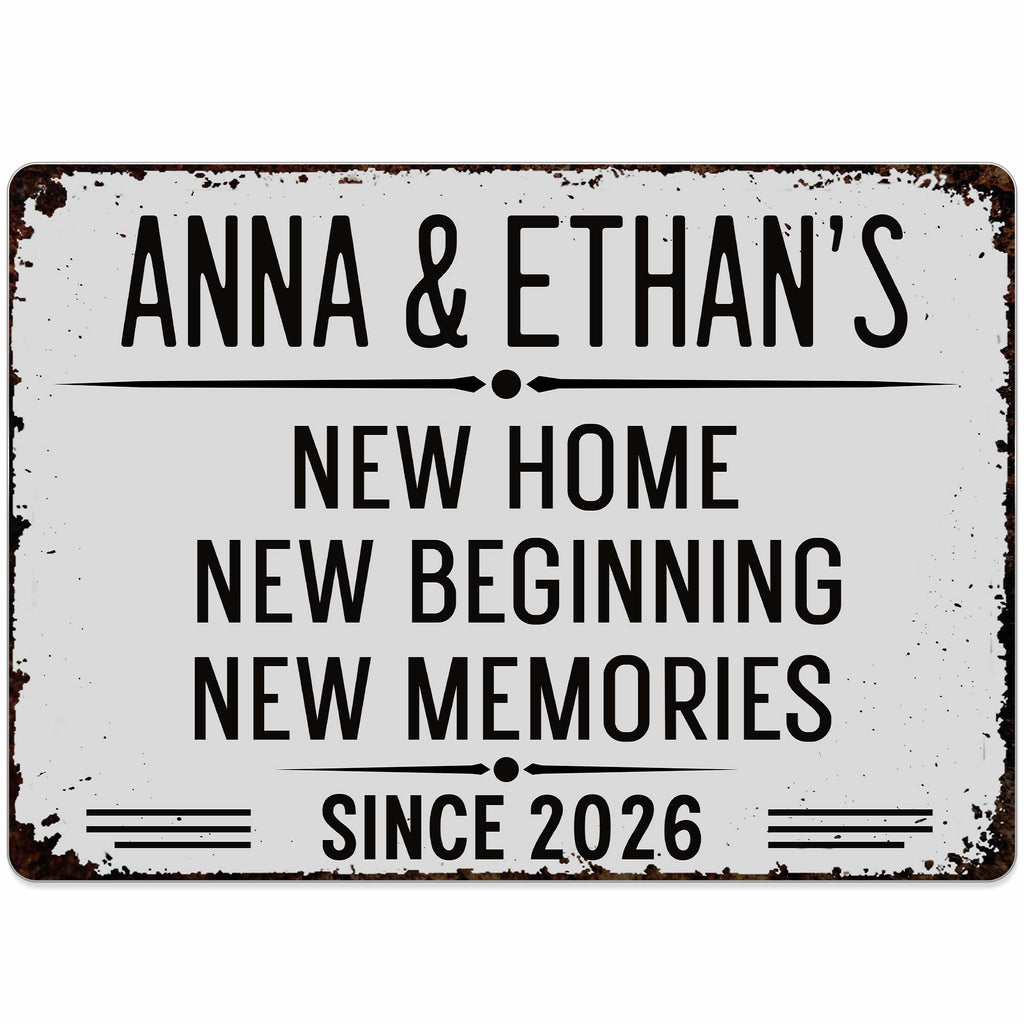 Personalized Metal Sign Custom Name Wall Decor Home Gift Metal Sign GradoCreations