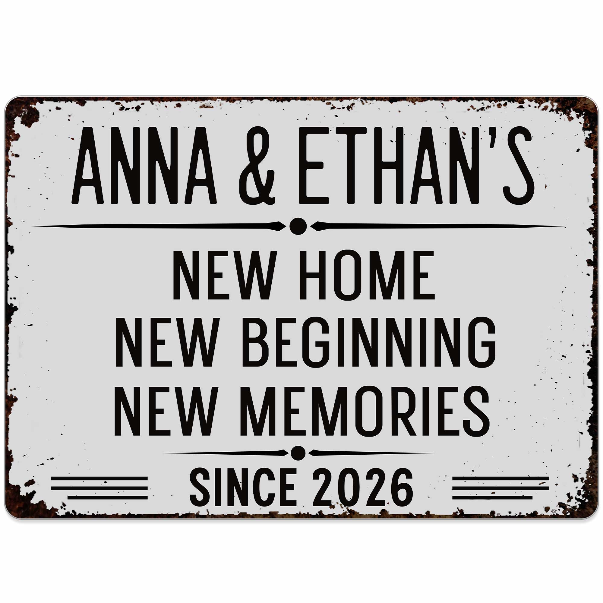 Personalized Metal Sign Custom Name Wall Decor Home Gift Metal Sign GradoCreations