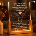 Personalized Acrylic Night Light Custom Love Message Gift for Couples