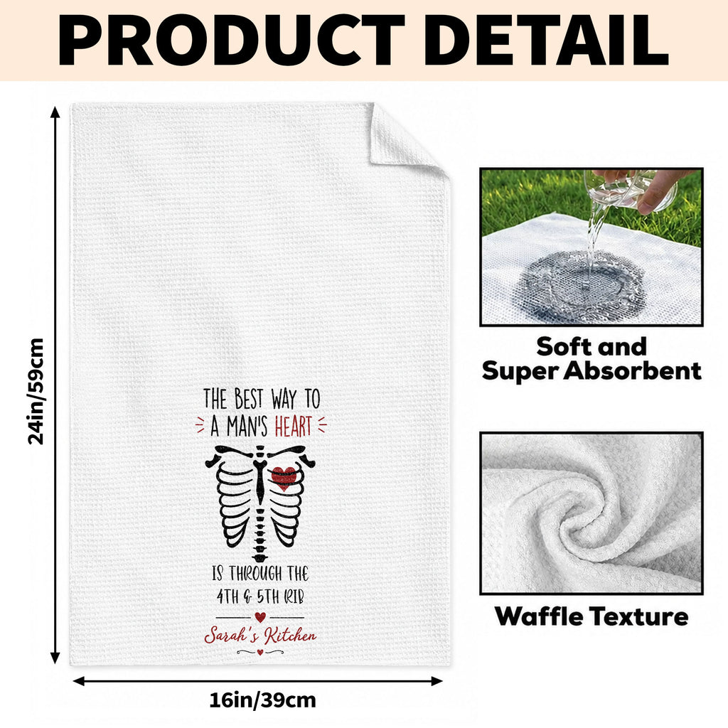 Personalized Kitchen Towel Funny Anatomical Gift for Couples