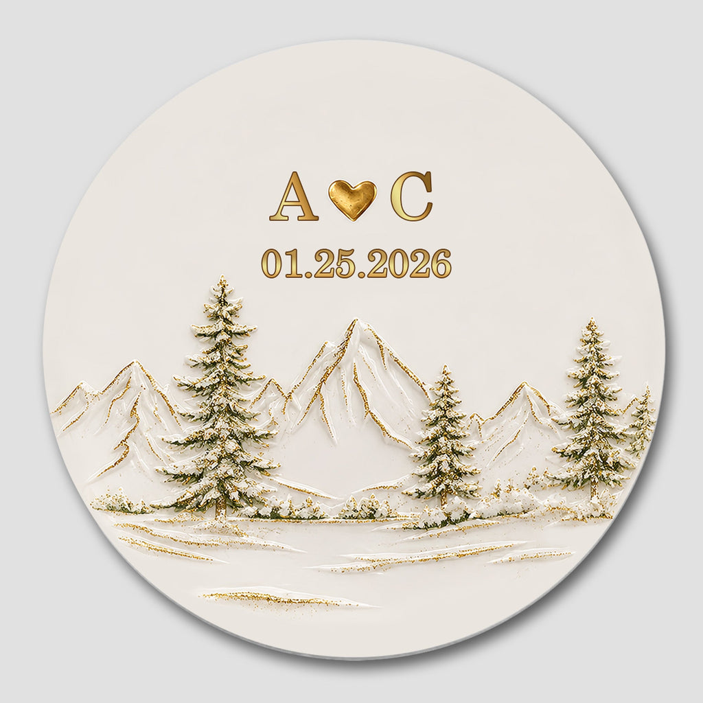 Personalized Ceramic Coaster Custom Date Gift for Couples Ceramic Coaster GradoCreations