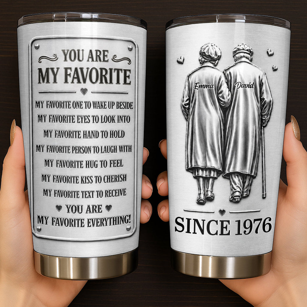 Personalized Couple Tumbler Custom Artwork 20oz Gift 20oz Tumbler GradoCreations