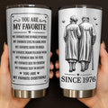 Personalized Couple Tumbler Custom Artwork 20oz Gift 20oz Tumbler GradoCreations