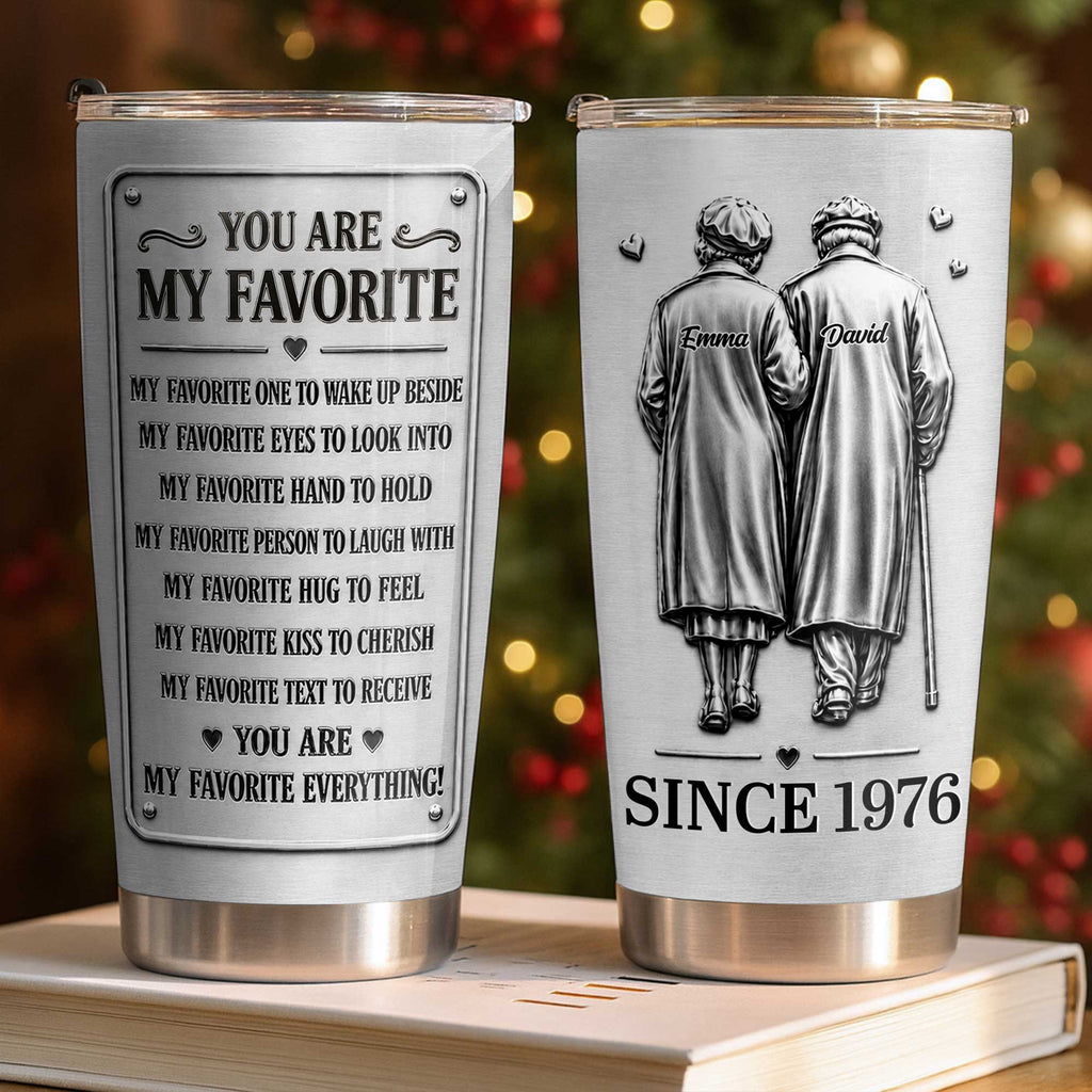Personalized Couple Tumbler Custom Artwork 20oz Gift 20oz Tumbler GradoCreations