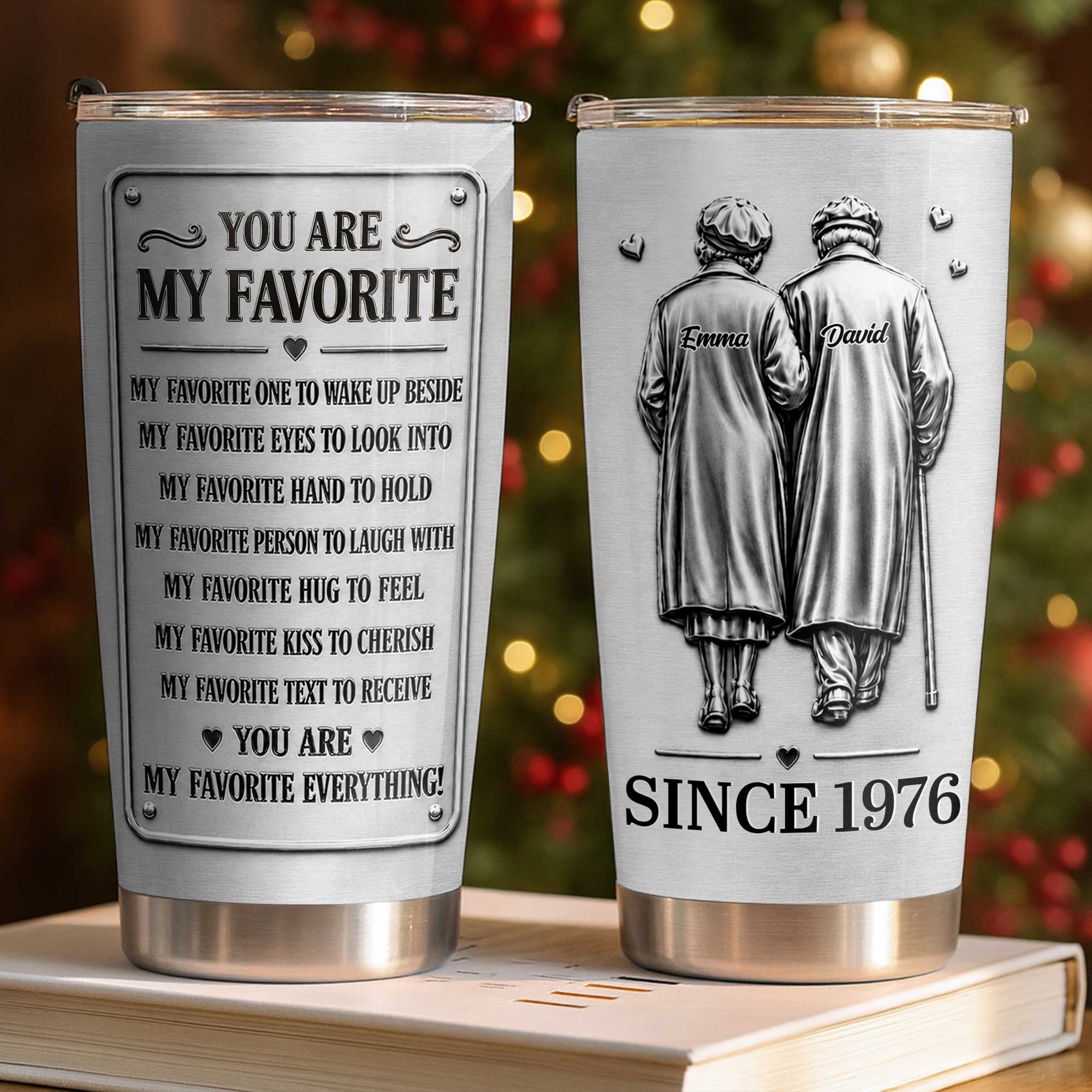 Personalized Couple Tumbler Custom Artwork 20oz Gift 20oz Tumbler GradoCreations