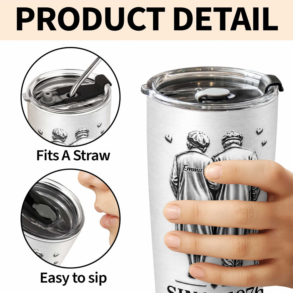 Personalized Couple Tumbler Custom Artwork 20oz Gift 20oz Tumbler GradoCreations