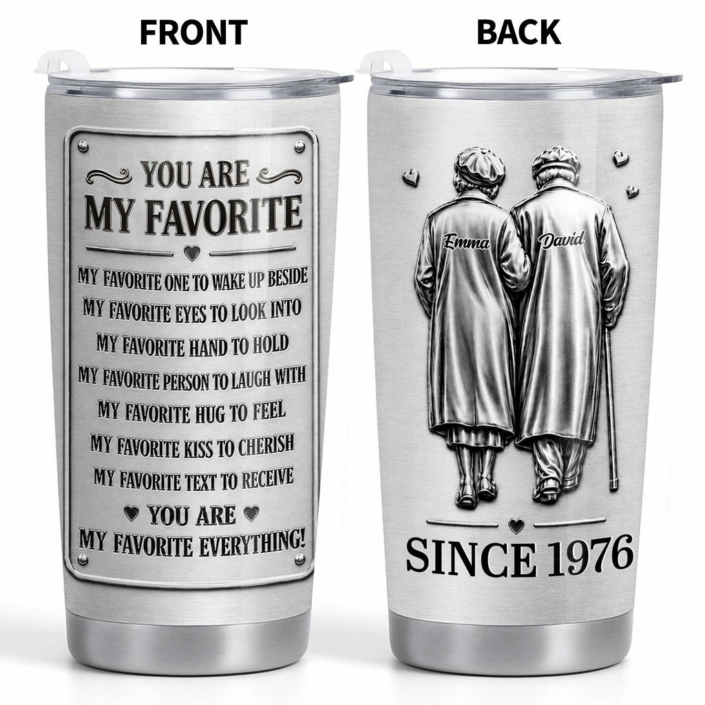 Personalized Couple Tumbler Custom Artwork 20oz Gift 20oz Tumbler GradoCreations