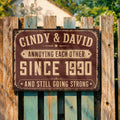 Personalized Metal Sign for Couples Custom Name Anniversary Decor Metal Sign GradoCreations