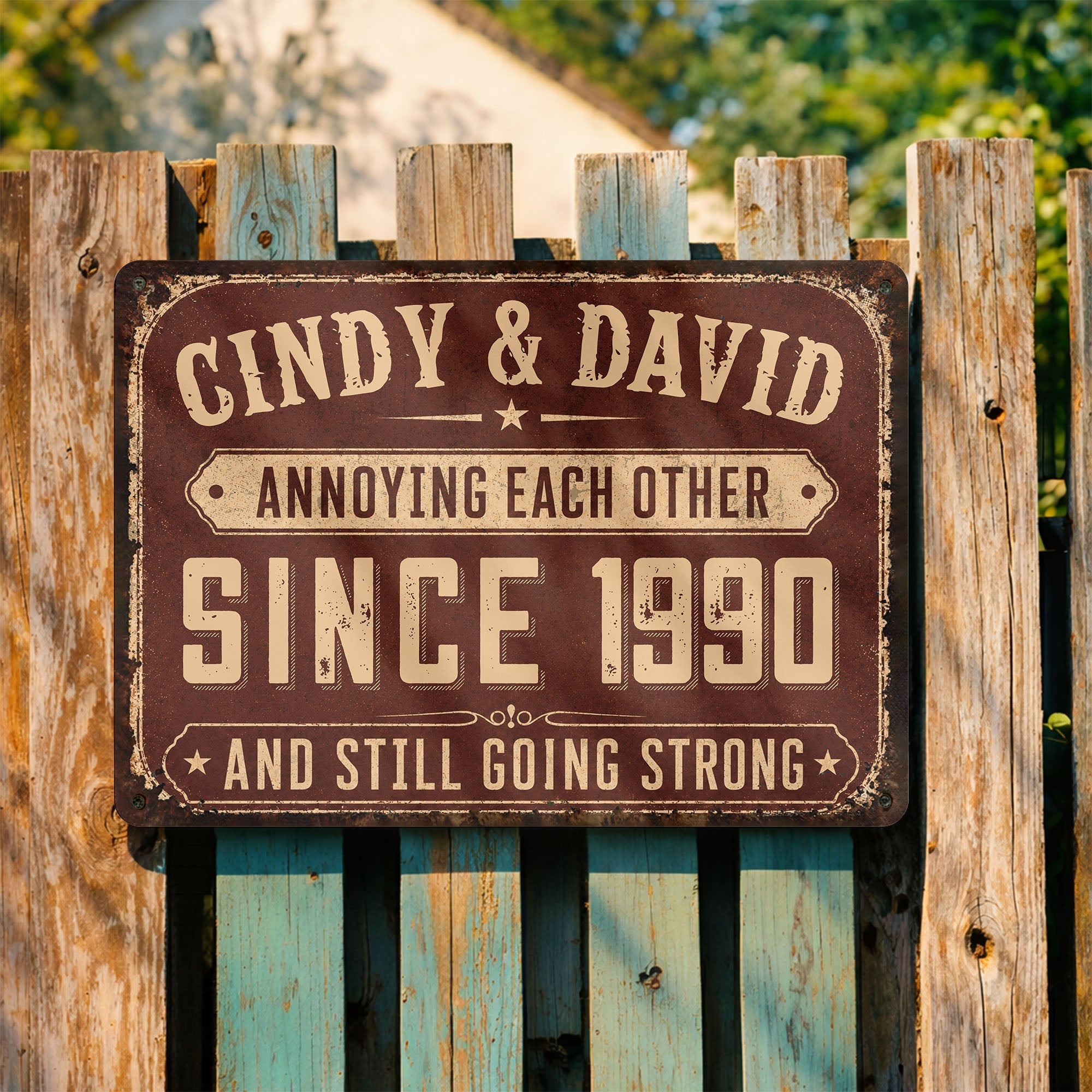 Personalized Metal Sign for Couples Custom Name Anniversary Decor Metal Sign GradoCreations